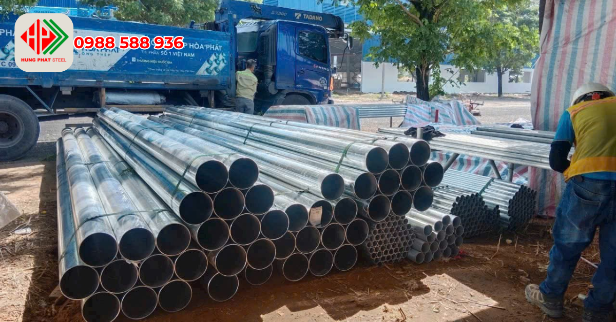 Ống thép mạ kẽm DN200 D219.1 x 4.78mm