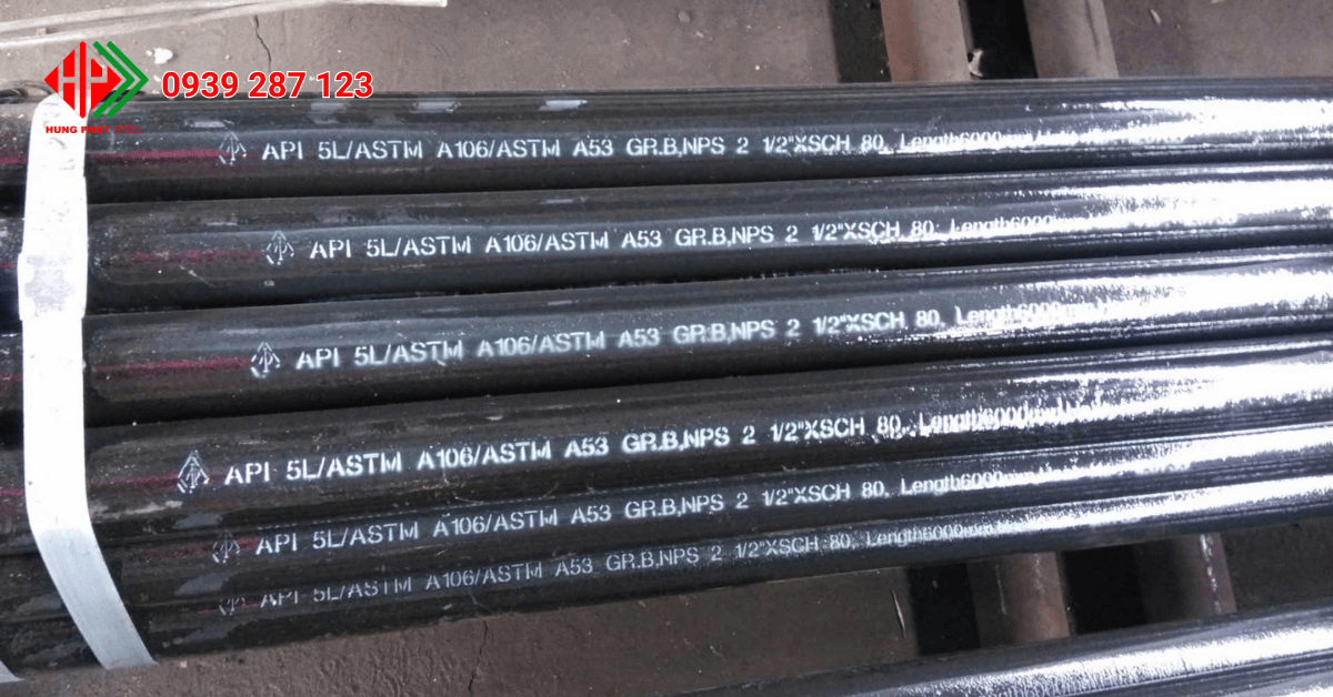 Ống thép đúc SCH80 ASTM A53-A106